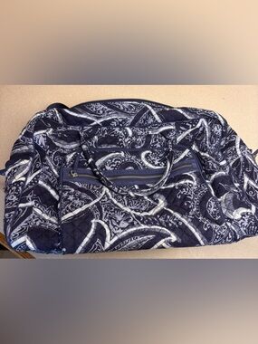 Vera Bradley Paisley Weekender Bag - Navy Blue